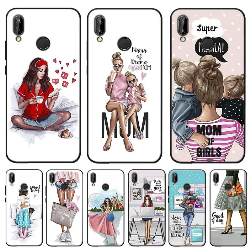 

Princess Girl Female boss coffee Cover for xiaomi redmi note 7 k20 pro 7 note 5 6 4x 7a Clear Soft Silicone Phone Case