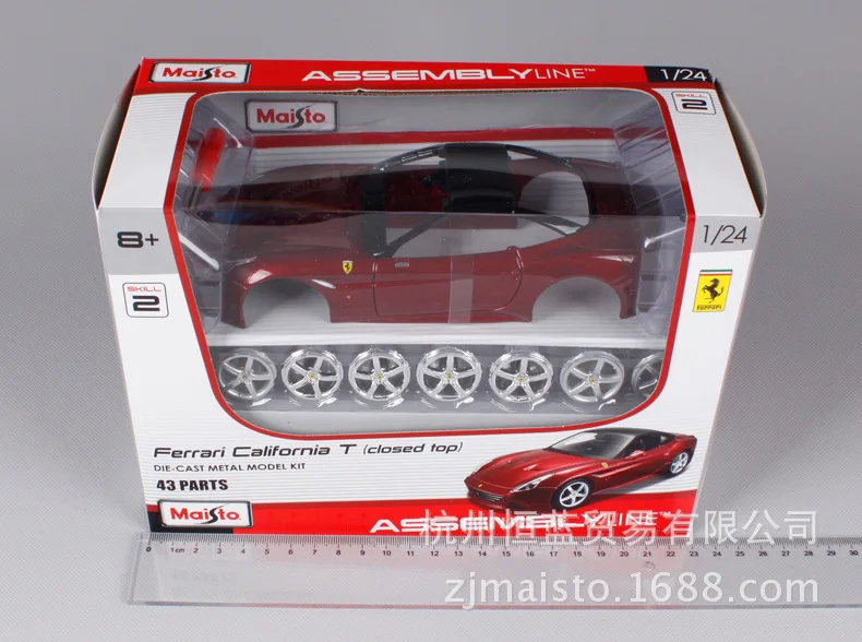 1-24 Maisto Ferrari California Сборная модель сплава Модель автомобиля собранная DIY