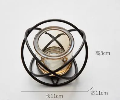 Creative Geometric Iron Candlestick Matching Tealight Minimalist Wedding Party Home Decor Accessories - Цвет: type1
