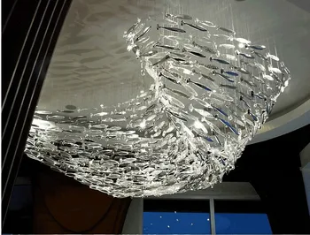 

Fish chandelier window hanging decoration reception front desk restaurant bedroom living room hotel project sales office sand ta