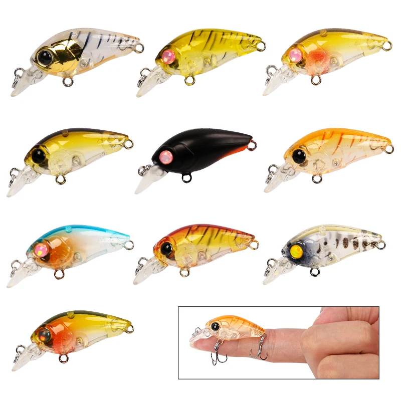 DW24-10PCS TSURINOYA мини приманка для рыбной ловли DW24 приманка-кренкбейт жесткая приманка 10 шт. искусственная жесткая приманка, воблер, плавающая приманка 35 мм 3,5 г 10 цветов - Цвет: DW24-10PCS
