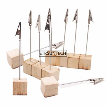 

40Set Desk Notes Wooden Clips Wedding Favors Place Card Holder Table Photo Memo Number Name Clips Message Clips