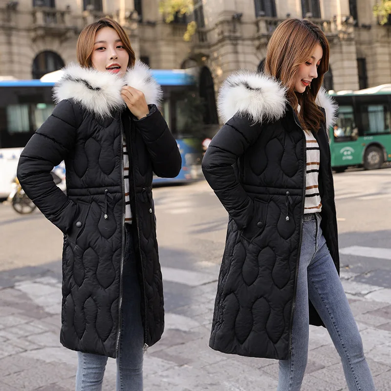 

Photo Shoot down Jacket 2019 New Style Korean-style Women's Mid-length Loose And Plus-sized Cotton-padded Clothes Students Cotto