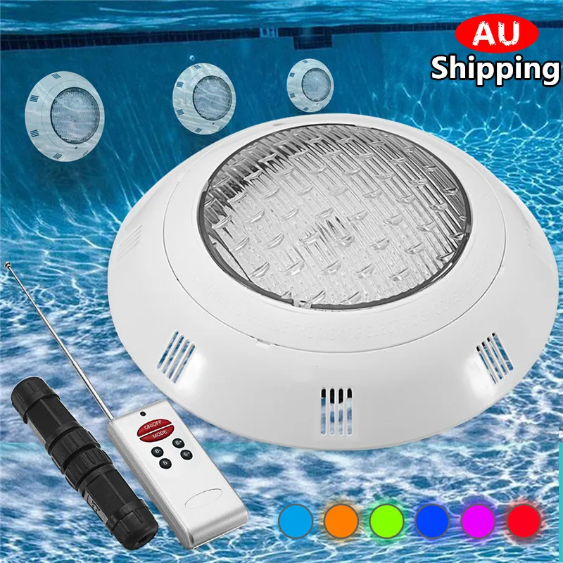 

12V 18W 7Color RGB LED Underwater Swimming Pool Bright Light with Remote Controller Waterproof IP68