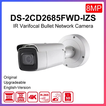 

Original hikvision Bullet ip Camera 4K DS-2CD2685FWD-IZS 8MP IR Vari-focal 2.8-12mm Support PoE IR 50m CCTV Camera SD Card Slot