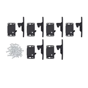 

6 Pairs of Caravan Drawer Lock 5-Pound Cabinet Door Lock Push Lock Push Latch Grab for RV Trailer Caravan Cargo Trailer