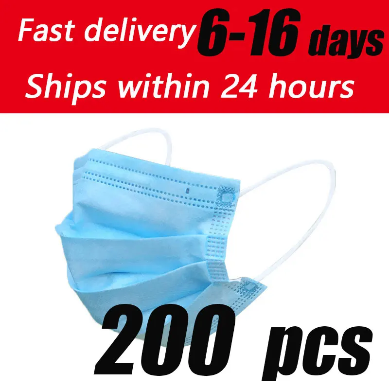 

200PCS Rousky Protective Mouth Mask For The Face Masks Respirator Anti Dust Facial Masks Filter Non Woven Cotton Rouska