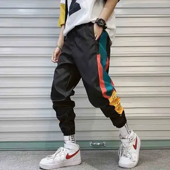 

Men`s Harem Pants Fashion Street Hip Hop Cargo Pants Spring&Autumn Causal Loose Pencil Pants Black&White For Men Plus Size 2XL
