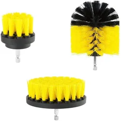 Escova elétrica para autos, kit com escovas de limpeza em nylon, para limpeza de tapetes e vidros
