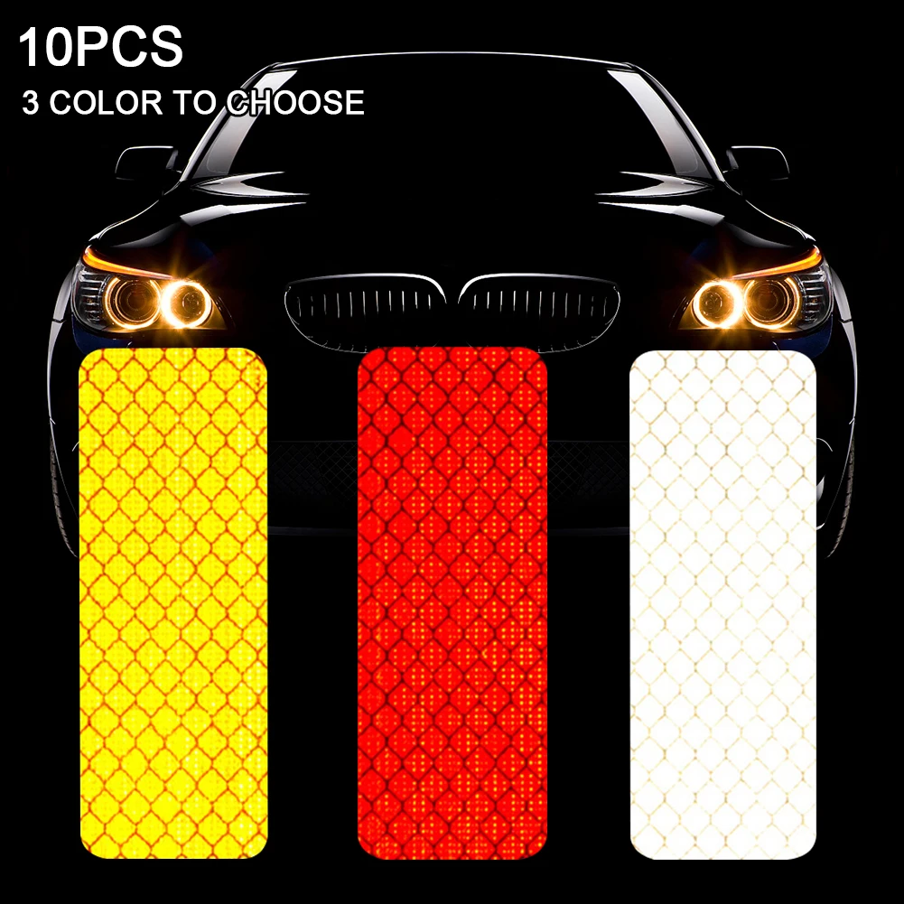 10 шт. светоотражающий Универсальный комплект безопасности полоски автомобиля стикер ночной клейкий знак высокая видимость