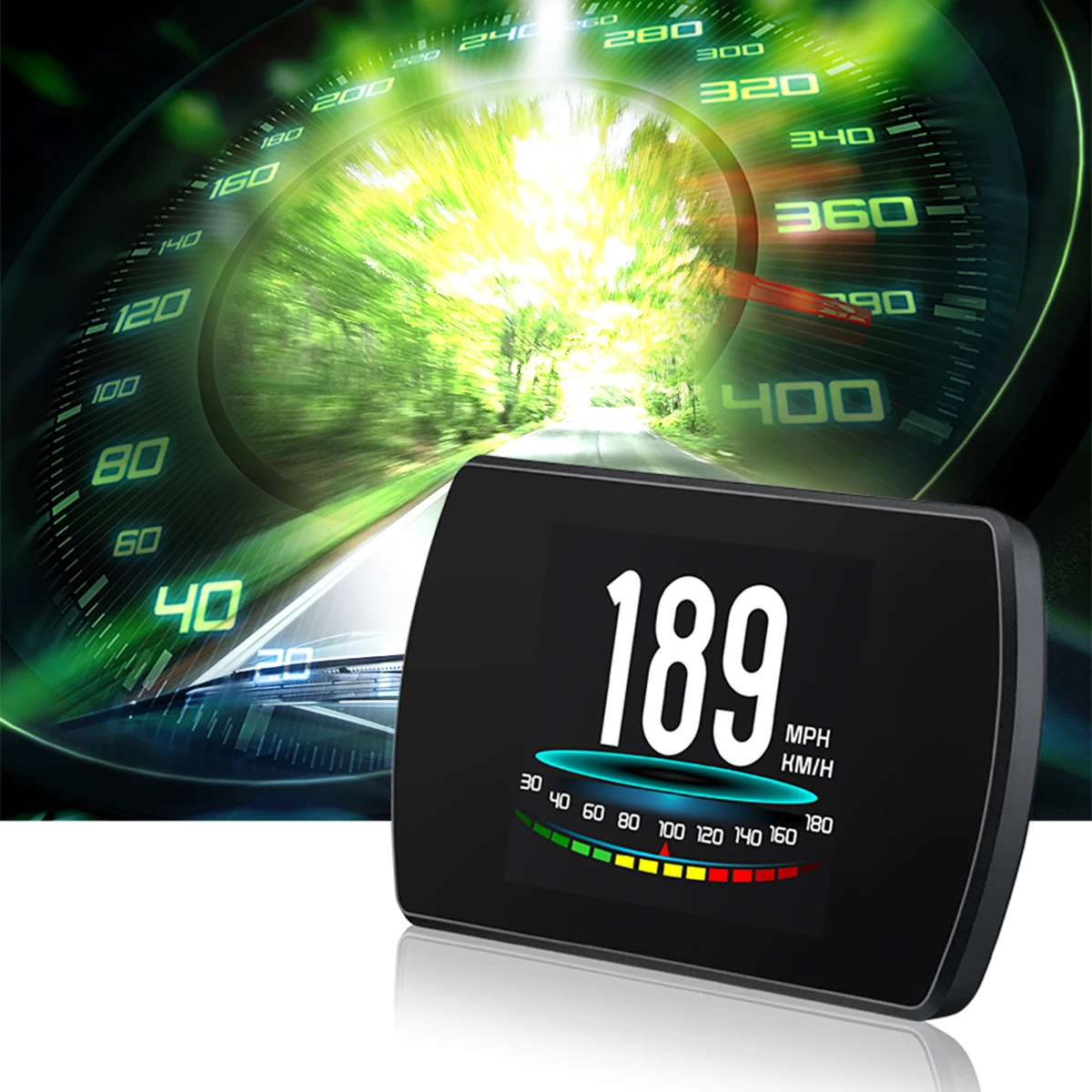 3-дюймовый HD T800 Универсальный Автомобильный HUD Дисплей gps Спидометр ускорение Тесты тормозной Тесты оповещение о превышении скорости, пригодный для всех транспортных средств