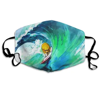 

Polyester Anti-dust Mouth Mask - Cool Surfing Dog Graphics Washed Reusable Mouth-Muffle - Fashion Printed Face Masks for Outdoor