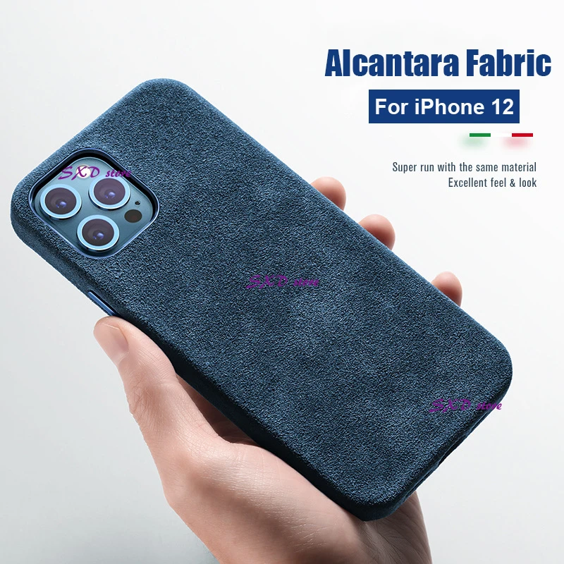 Роскошный чехол из алькантары для телефона iPhone 11 12 Pro Max кожаный чехлы X XR XS MAX