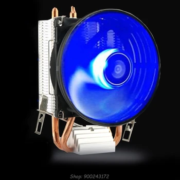 

CPU Cooler Master 2 Pure Copper Heat-pipes Fan with Blue Light Cooling System with PWM Fans N03 20 Dropship