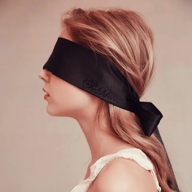 Black Eyemask секс игрушки Сексуальная атласная маска для глаз черная повязка на глаза