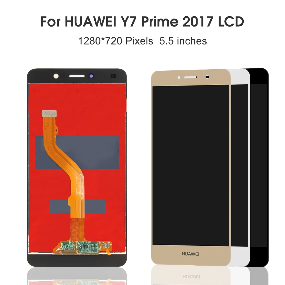 For Huawei Y7 Prime 2017 Y7 2017 LCD Display Touch Screen Digitizer Assembly with Frame For Huawei Enjoy 7 Plus lcd screens