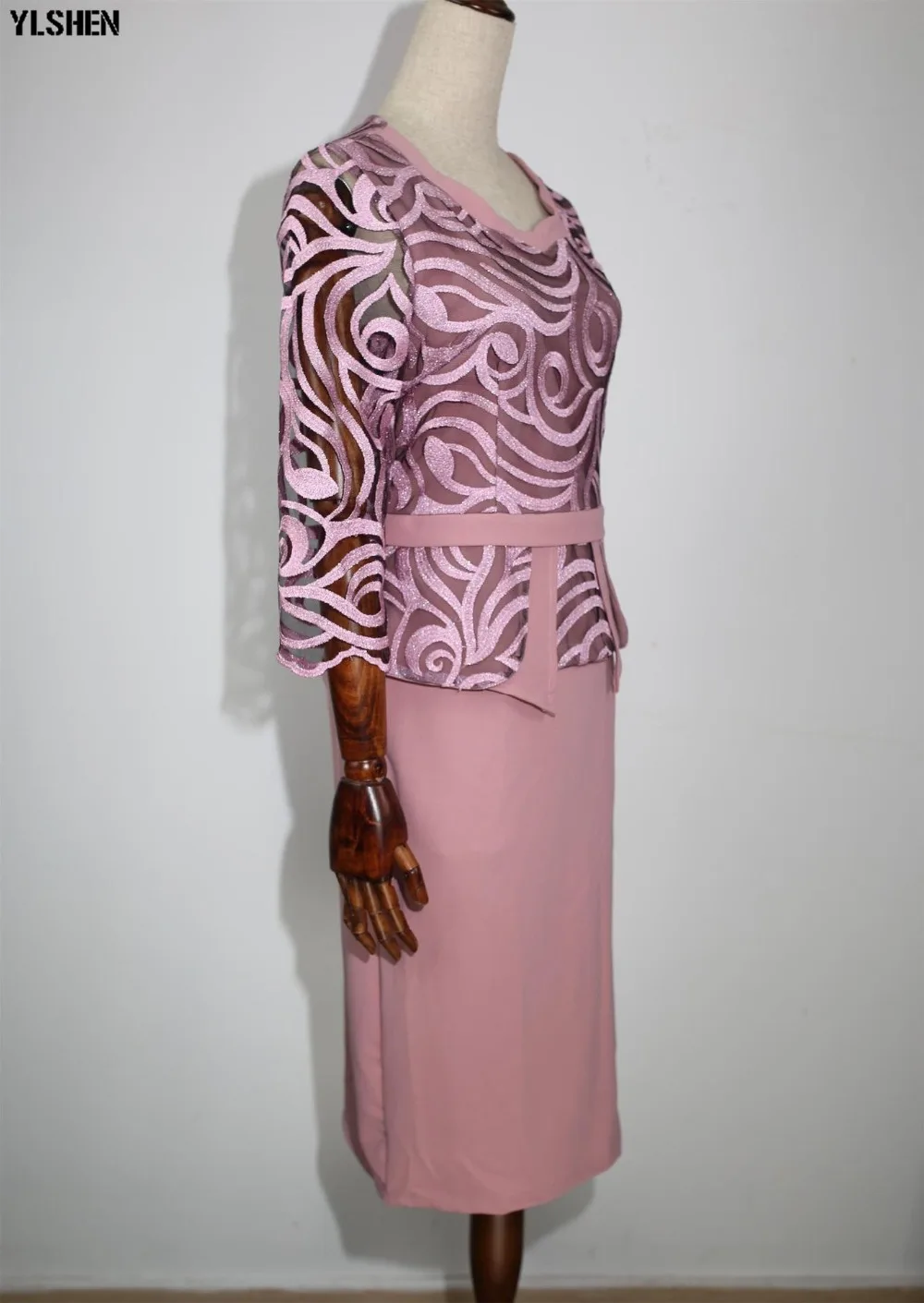 African Dresses for Women Dashiki 2019 New African Clothes Bazin Rich Sexy Slim Lace Embroidery Robe Africain Grown Africa Dress 05