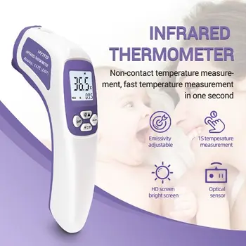 

Body Forehead Digital Thermometer Infrared Adult Kid BabyThermometer High Precision Fast Accurate IR Infrared Thermometer