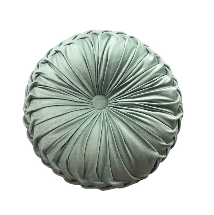 35 cm Throw Pillow for Couch Decorative 3D Pumpkin Vehicle Wheel Round Velvet Cushion foSofa Bed Chair Floor  Plush fabric: Th 