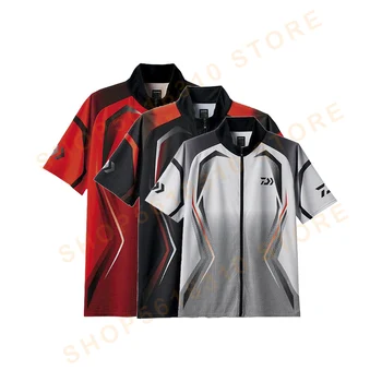 

Male Short Sleeves Fishing Shirt Outdoor Sports Jersey Quick-Drying Fishing Sports Shirt Cloth