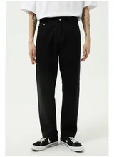 ICCLEK pantalones vaqueros sencillos para hombre, ropa ajustada, color blanco y negro, Otoño, 2021