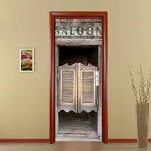 Напрямую от производителя,, очаровательная коллекция, креативные искусственные 3D наклейки на двери, западные ретро-двери, декор для гостиной, Wate