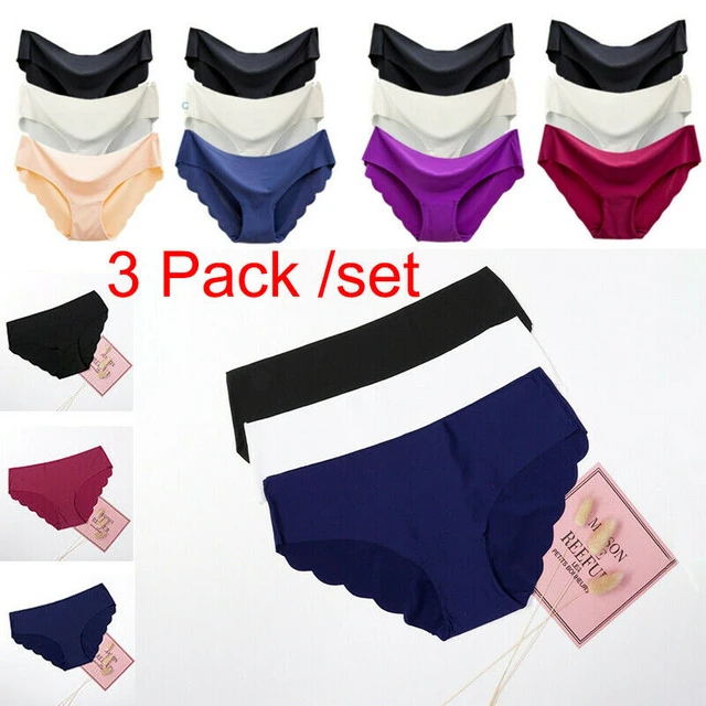 Ice Silk Seamless Underwear Breathable mid Waist Sexy Underwear 3