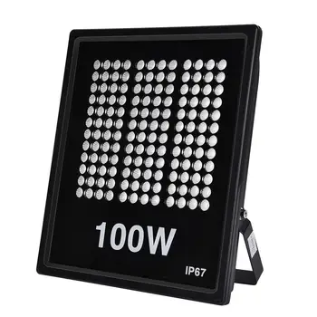 

100W Rectangular Flood Light AC 220V 1000LM Warm White For Garden Squares Posters Lighting
