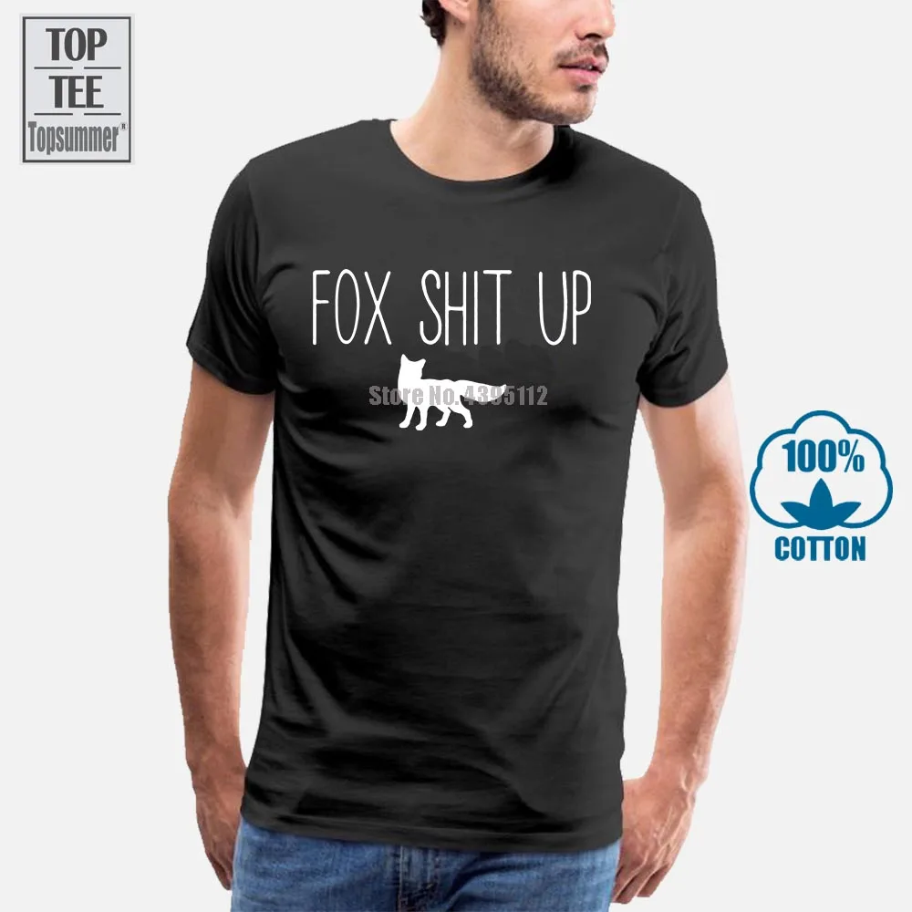 Забавные футболки с надписью Fox Shit Up Sarcasm женские черно белые хлопковые топы 2018