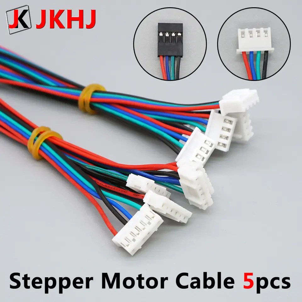 5pcs/Lot 3D Printer Parts Stepper Motor Cable 1M/2M 2.54 4pin-XH2.0 6pin for Stepper Motor Cable Connector image 1