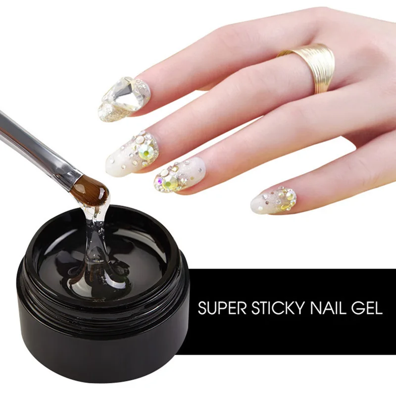 1pc UV Gel Nail Polish Glue Crystal Adhesives Transparent Clear Gel Nails Crafts Decor ToolsFace Slimming