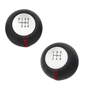 Pomello del cambio manuale in acciaio in pelle automatica a 5 6 velocità per accessori auto Toyota TRD