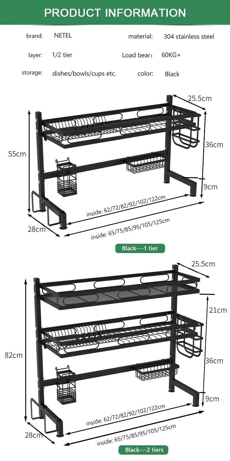 Captive Gala Carbon Steel over the Sink Dish Rack & Reviews