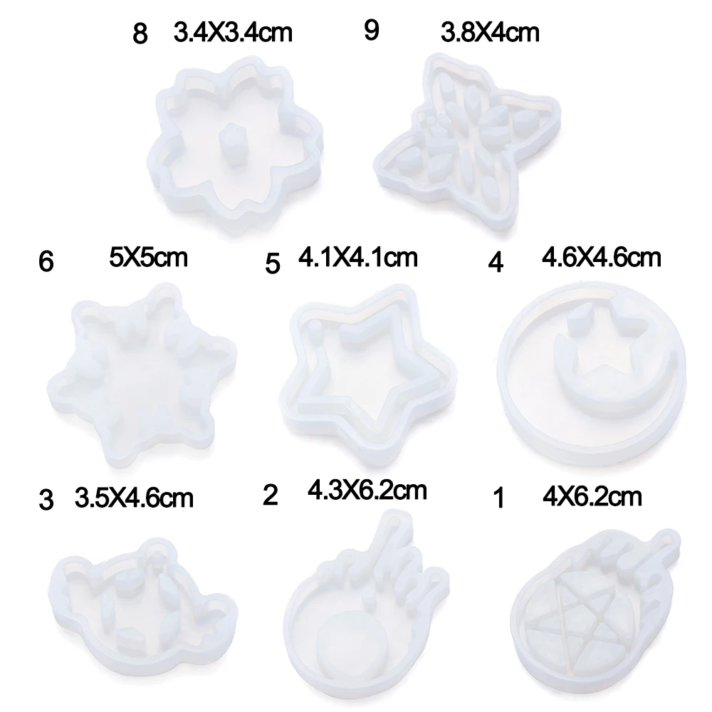 Милая УФ-отверждаемая эпоксидная смола силиконовая форма зыбучий песок бабочка ювелирные изделия делая инструменты Кристалл Подвеска Звезда Луна DIY ремесла поставки