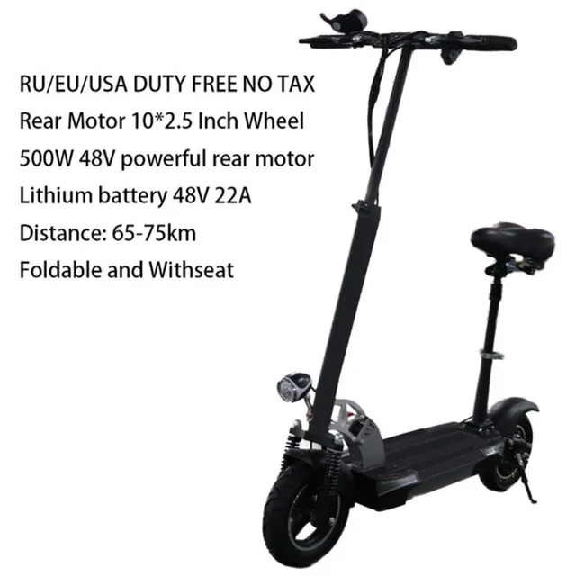 Escooter Patinete Eléctrico 45 км/ч 48 в 500 Вт E-Scooter батарея 80 км Patinete Electronic Adulto скутер электрический велосипед E скутеры - Цвет: 500W 48V22AH