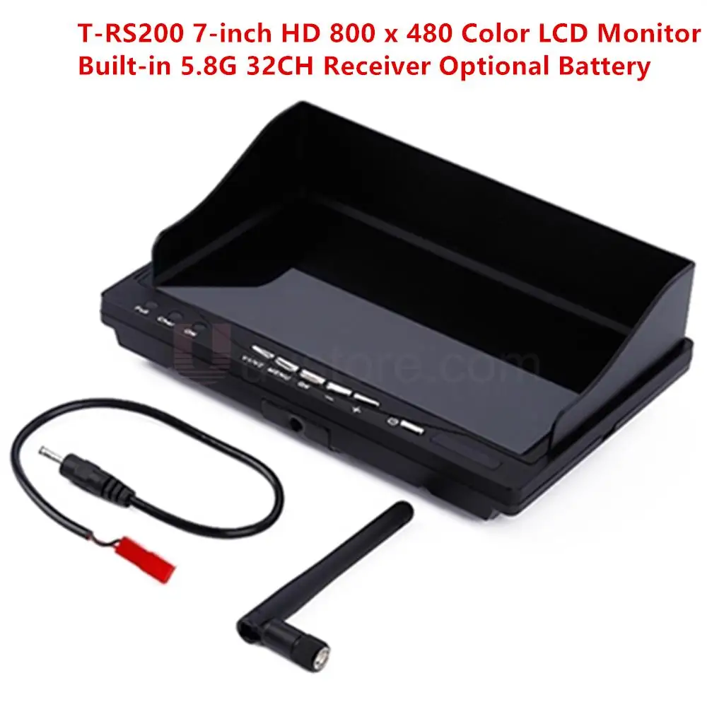 ЖК-монитор fpv 5 8 ГГц 32 канала T-RS200 дюйма HD 800x480 400cd/m2 цвет на выбор аккумулятор для