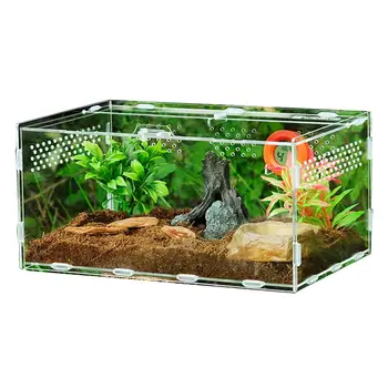 

Reptile Tank Insect Spider Tortoise Lizard Small Pet Breeding Box Transparent Acrylic Vivarium Lid Reptile Pet Product Terrarium