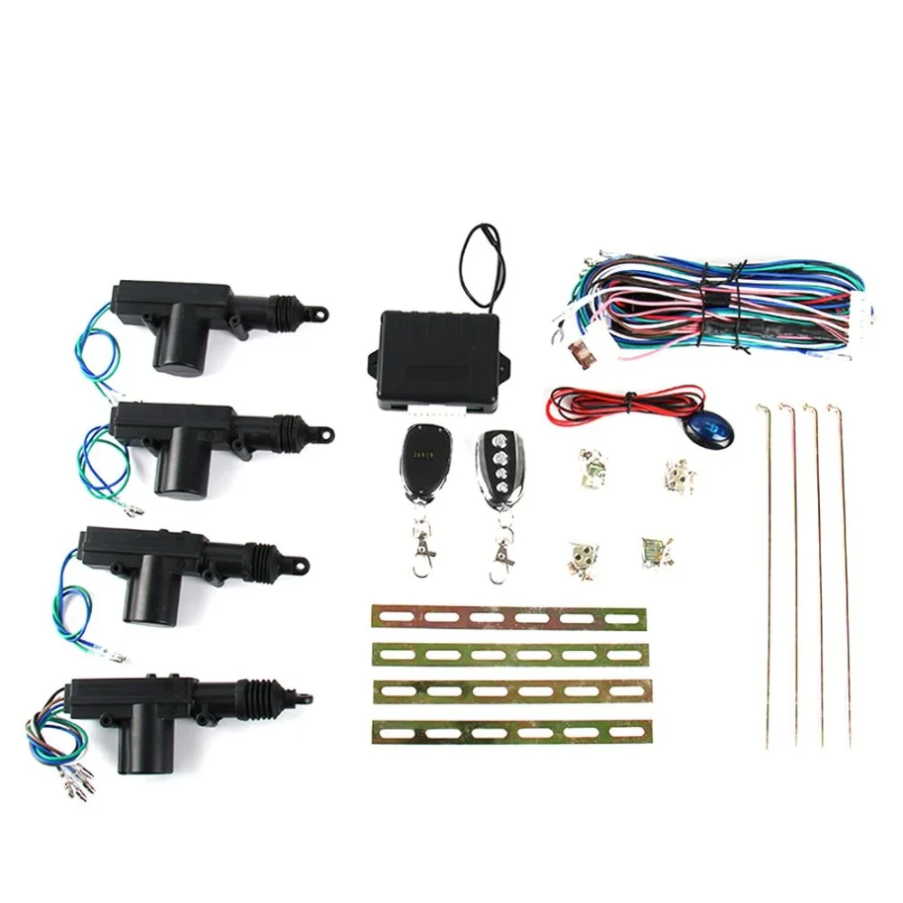 

360 Degree Rotation Car Auto Central Lock Alarm Security Kit 4 Door Bracket Locking Power Keyless Entry System