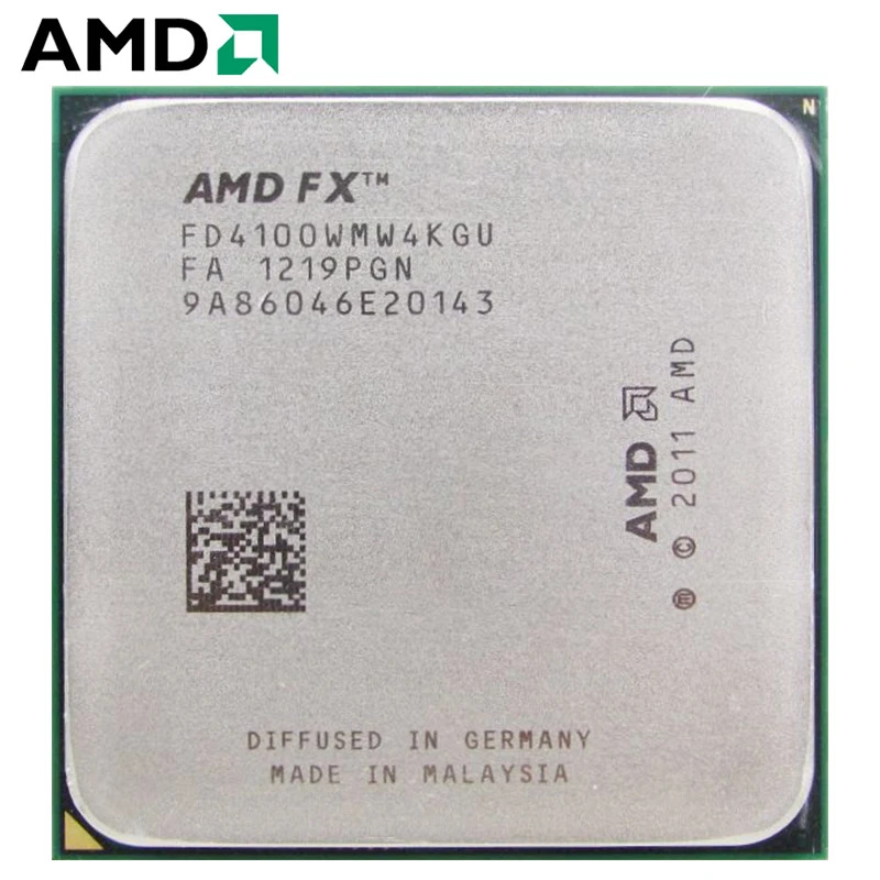 AMD FX4100 FX 4100 3,6 ГГц четырехъядерный процессор Настольный 4 Мб FD4100WMW4KGU 95 Вт Разъем AM3