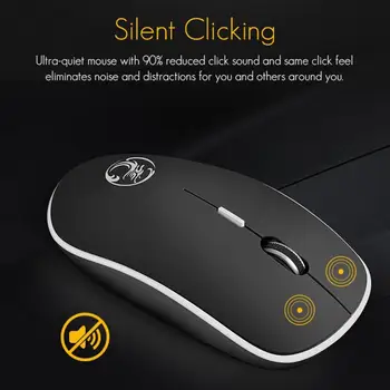 

Wireless Mouse Silent Computer Mouse 1600 DPI Ergonomic Mause Noiseless Sound USB PC Mice Mute Wireless Mice For Laptop