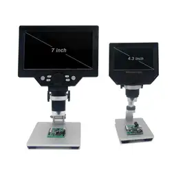 7 дюймов 1200X Цифровые микроскопы 12MP электронный видео по изготовлению микроскопов HD ЖК-дисплей паяльный микроскоп телефон Лупа для
