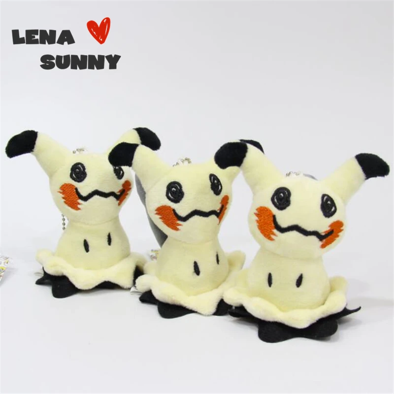 20 шт./лот 10 см аниме солнце и луна Mimikyu Пикачу Keychian плюшевые игрушки, маленький кулон Пикачу Mimikyu детский подарок
