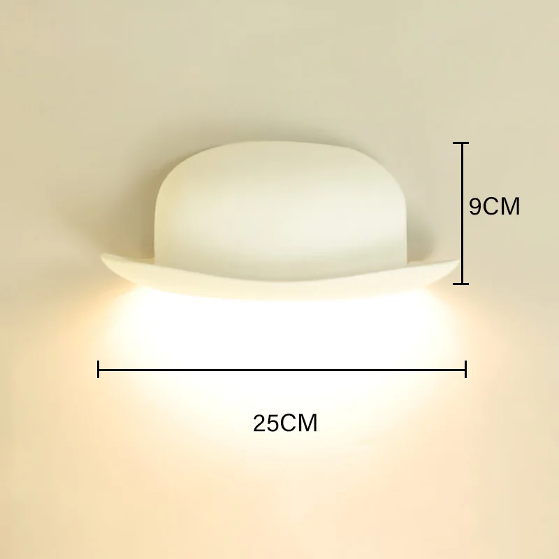 Nordic modern LED wall lamp Simplicity hat shape waterproof indoor and outdoor bedroom living room loft lighting fixture sconce sconce light fixture