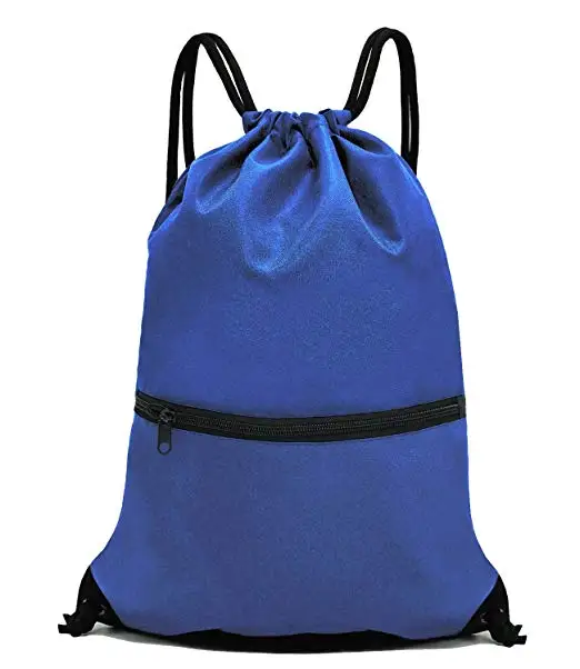 Drawstring Backpack Bag Sport Gym Sackpack - Цвет: blue