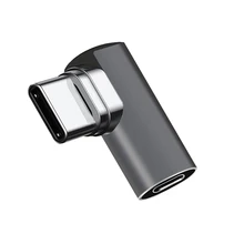 Powstro 4.3A Магнитный USB-C-USB-C type C адаптер для зарядки 90 градусов изгиб Анти-пыль разъем адаптера для Macbook Pro
