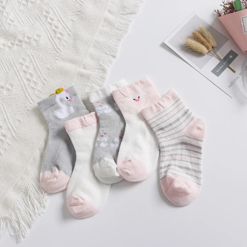 

Spring-Summer New Style Children's Socks Cartoon Cute Children's Socks Skin-Friendly Cotton Socks Mesh Breathable Sweat Absorbin