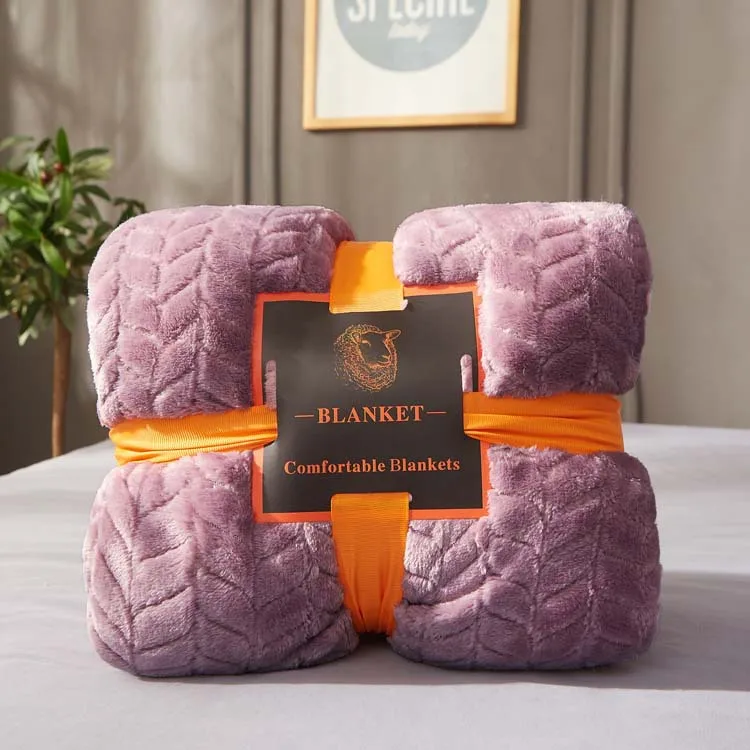 Фланелевое плюшевое теплое одеяло, офисное одеяло, клетчатое домашнее постельное белье, простыня, покрывало для путешествий, уличное одеяло s - Цвет: purple