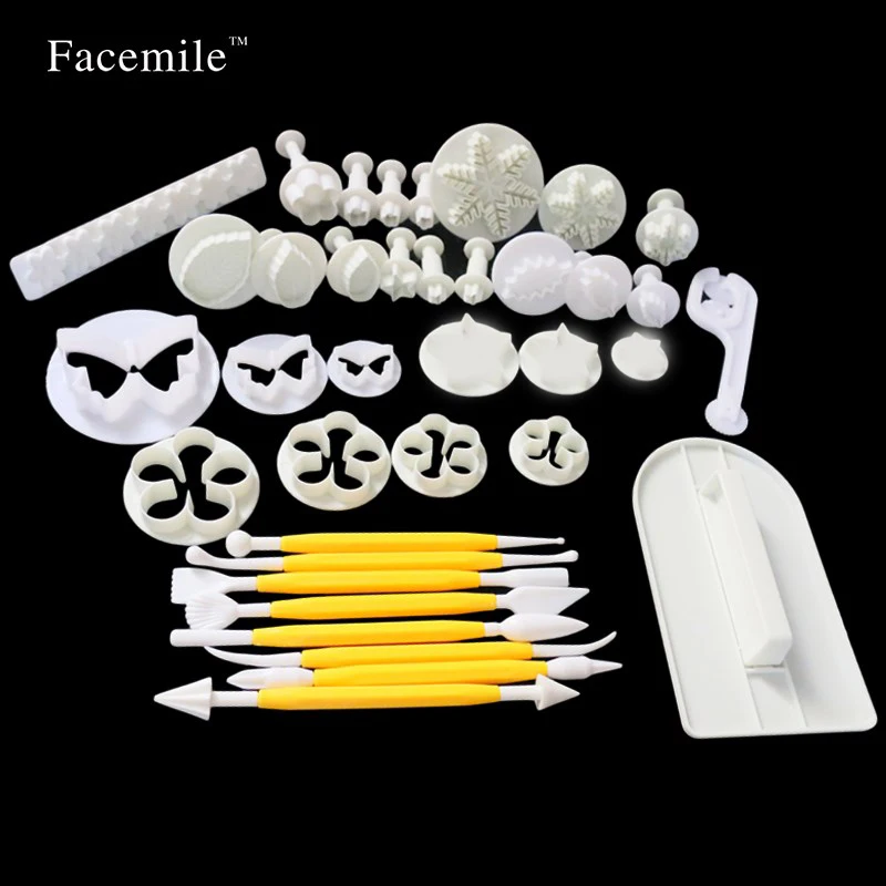 Facemile Sugarcraft подарок Плунжерные резаки кондитерский ролик помадка прибор для создания глазури силиконовая Пластиковая форма 04021