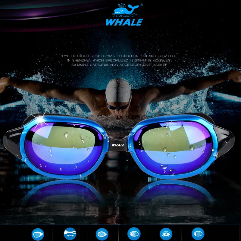 Aquashields”: Gafas de natación profesionales antivaho, protección