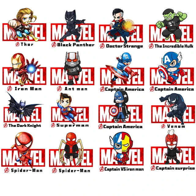 Patch Thermo-Autocollant Marvel en Vinyle à Transfert Thermique